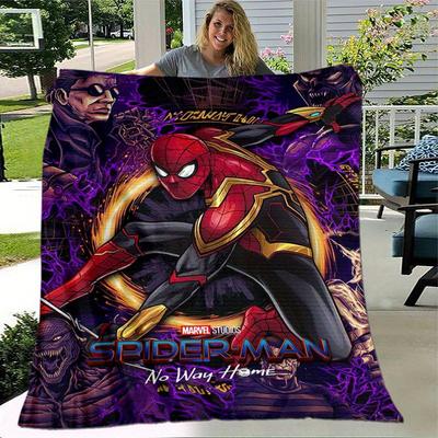 Spider-man Süß Bedruckte Decke Rechteckig Weich Bequem Moderner Stil Polyester