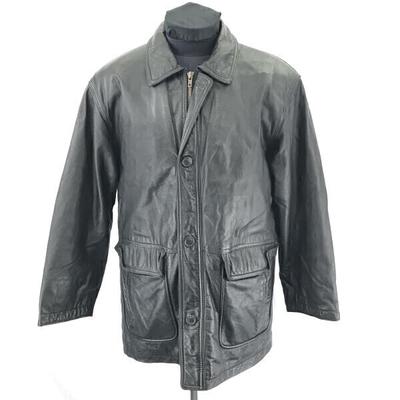 90s-00s M.BROTHERS Cow Leather Coat Men M Black Jacket jumper(USED)