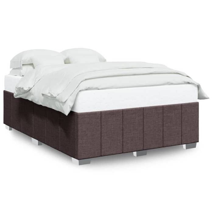 VidaXL Bed Frames Without Mattress Dark Brown 140x200 Cm Fabric 3284842