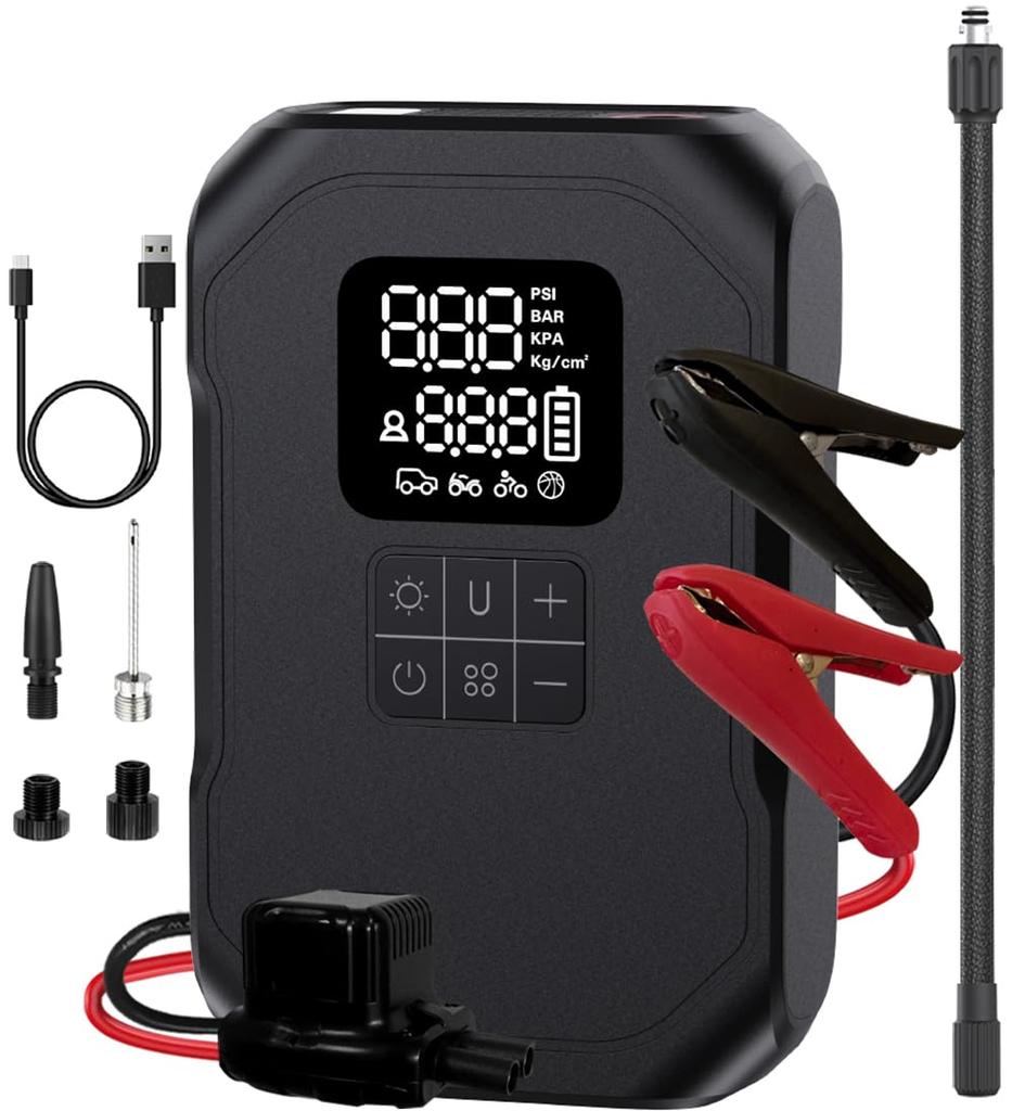 Kaedear KDR-AP2 (KDR-AP2) Bike Jump Starter, For Motorcycles, Air Pump, Engine Starting, Electric Air
