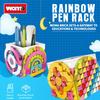 School Season Rainbow Pen Holder Cartoon Building Block Pen Holder Children Diy Small Particles Assembled Girl Gift Ornament