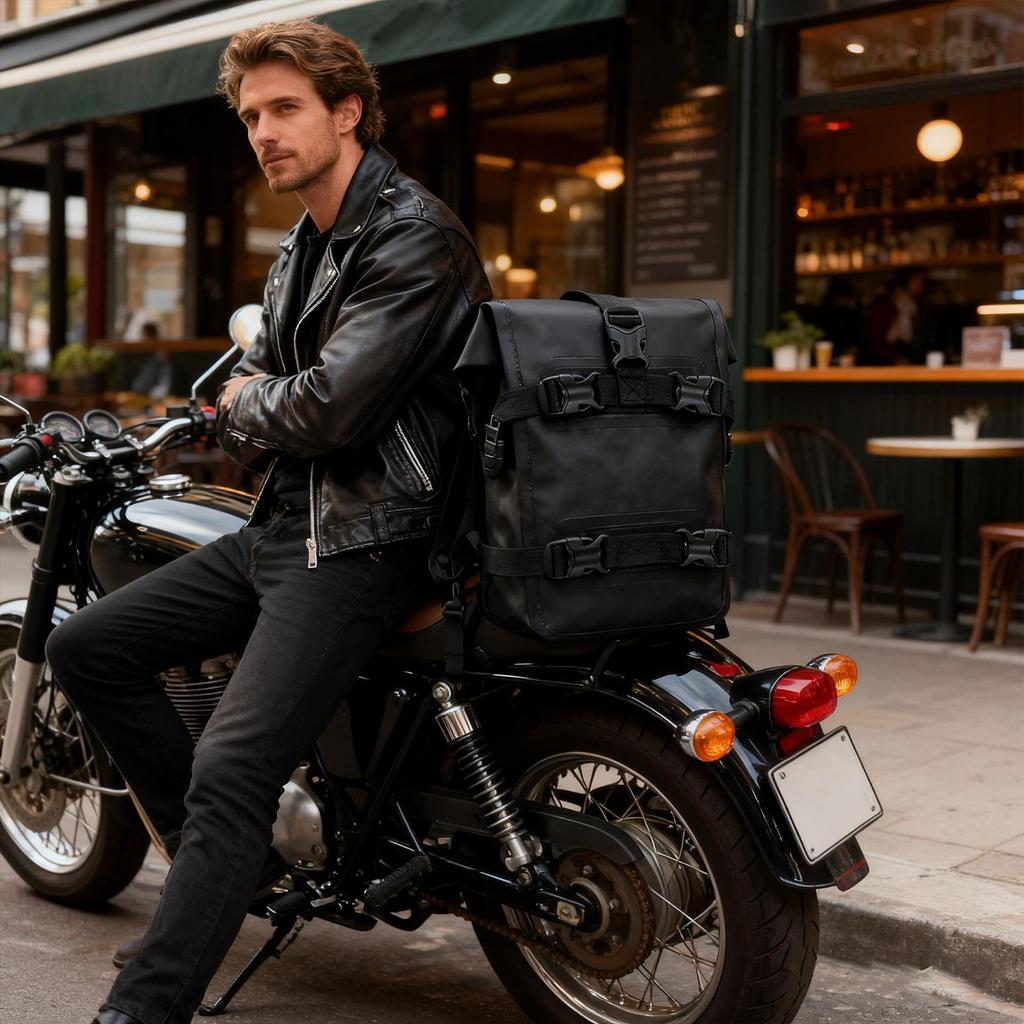 Motorcycle Crash Bar Bags Waterproof Riding Backpack Saddle Bag For Long Distance Touring Daily Commuting Outdoor Adventure Road