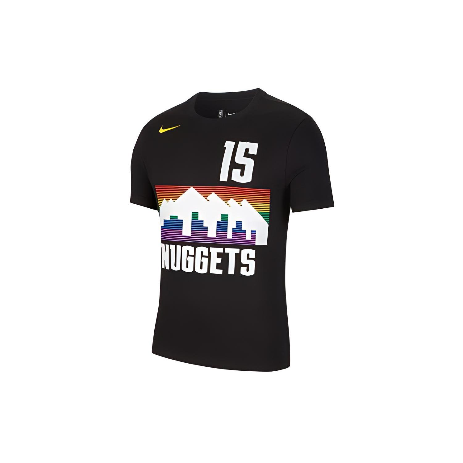 Nike DRI-FIT NBA Denver Nuggets Quick Dry Short Sleeve Black Men s BV8758-010 M