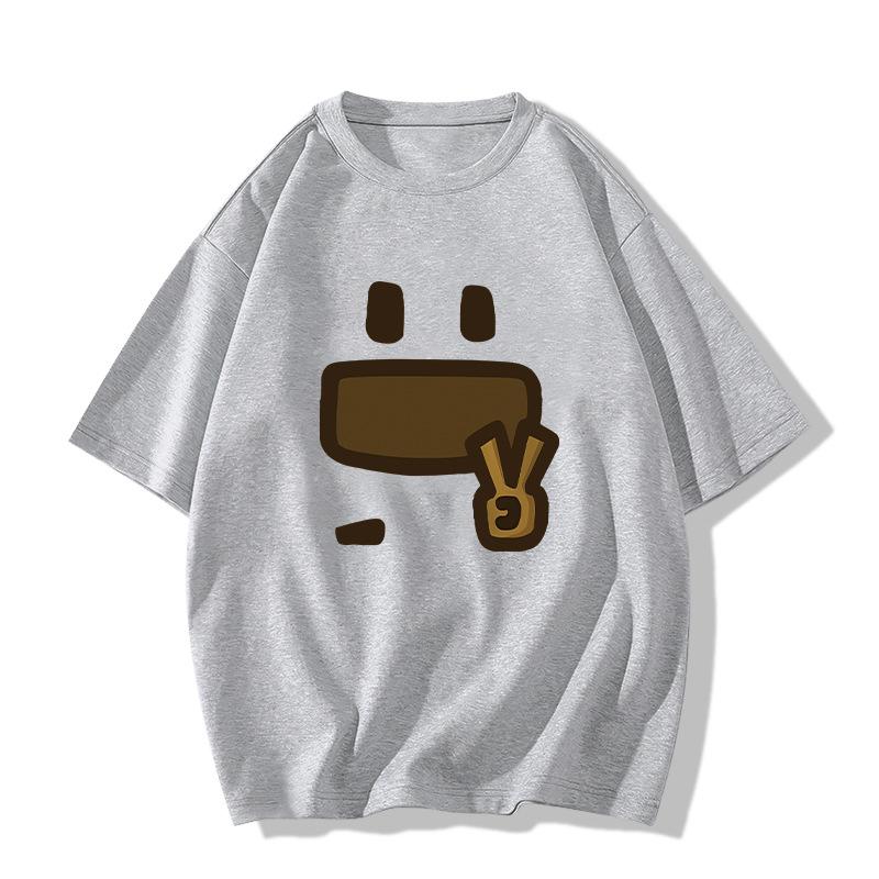 

Ladies Summer Casual Short Sleeve Round Collar Teenager Pullover Oversize Cotton T Shirt Top 3XL