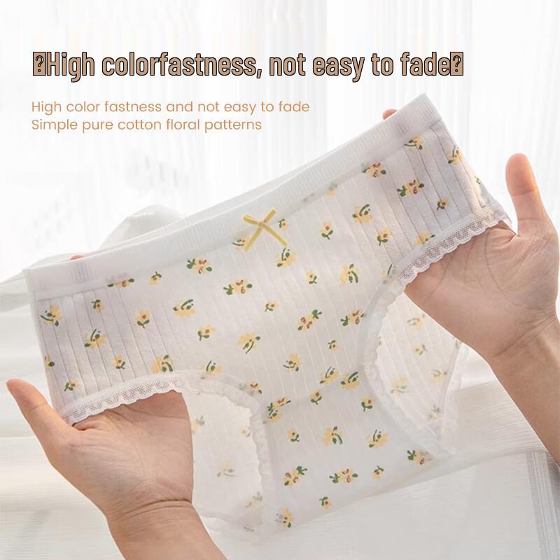 FitonTon Teen Girls' Cotton Antibacterial Briefs (5-Pack)