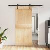 VidaXL Sliding Door and Hardware Kit 90x210 Cm Solid Pine, Interior Door, Interior Barn Door 3202974