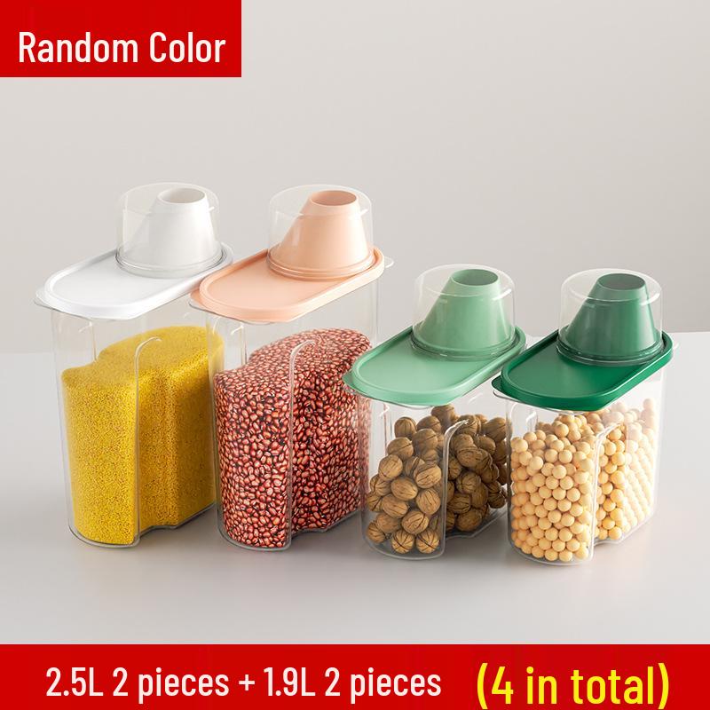 Zásobník na obilí a cereálie, plastová nádoba na skladování potravin pro suché zboží a krmivo pro psy.
