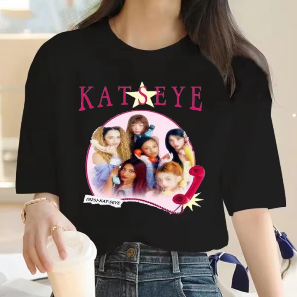 

KATSEYE T Shirt Fashion Printed T-shirts Summer Hot Sale Graphic T Shirt Loose Comfort Clothing Unisex Men Women Cotton Tops Tee S