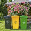 Mixed Waste Bin 120 Black On Wheels 1 Pc
