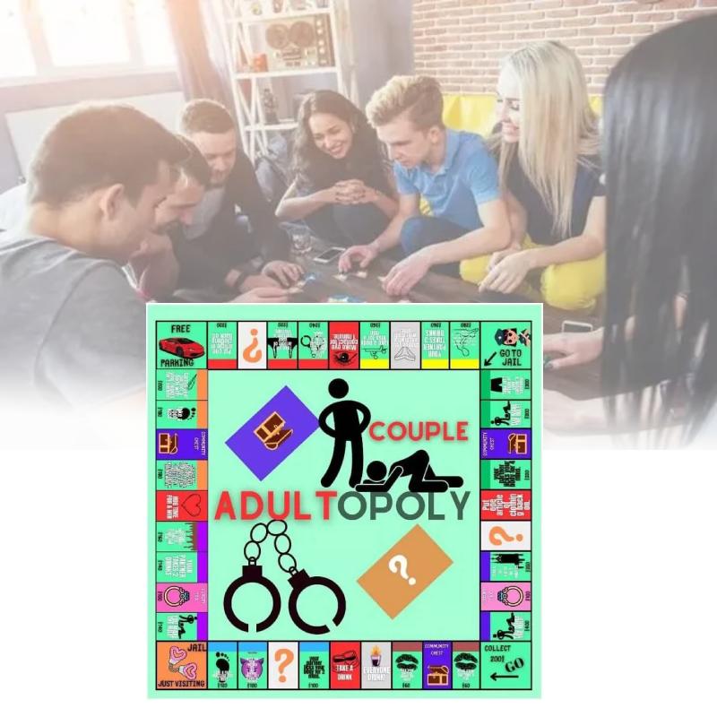 Adult Couple Opoly Board Game Date Night Ideas Conversation Intimacy Cards Deck