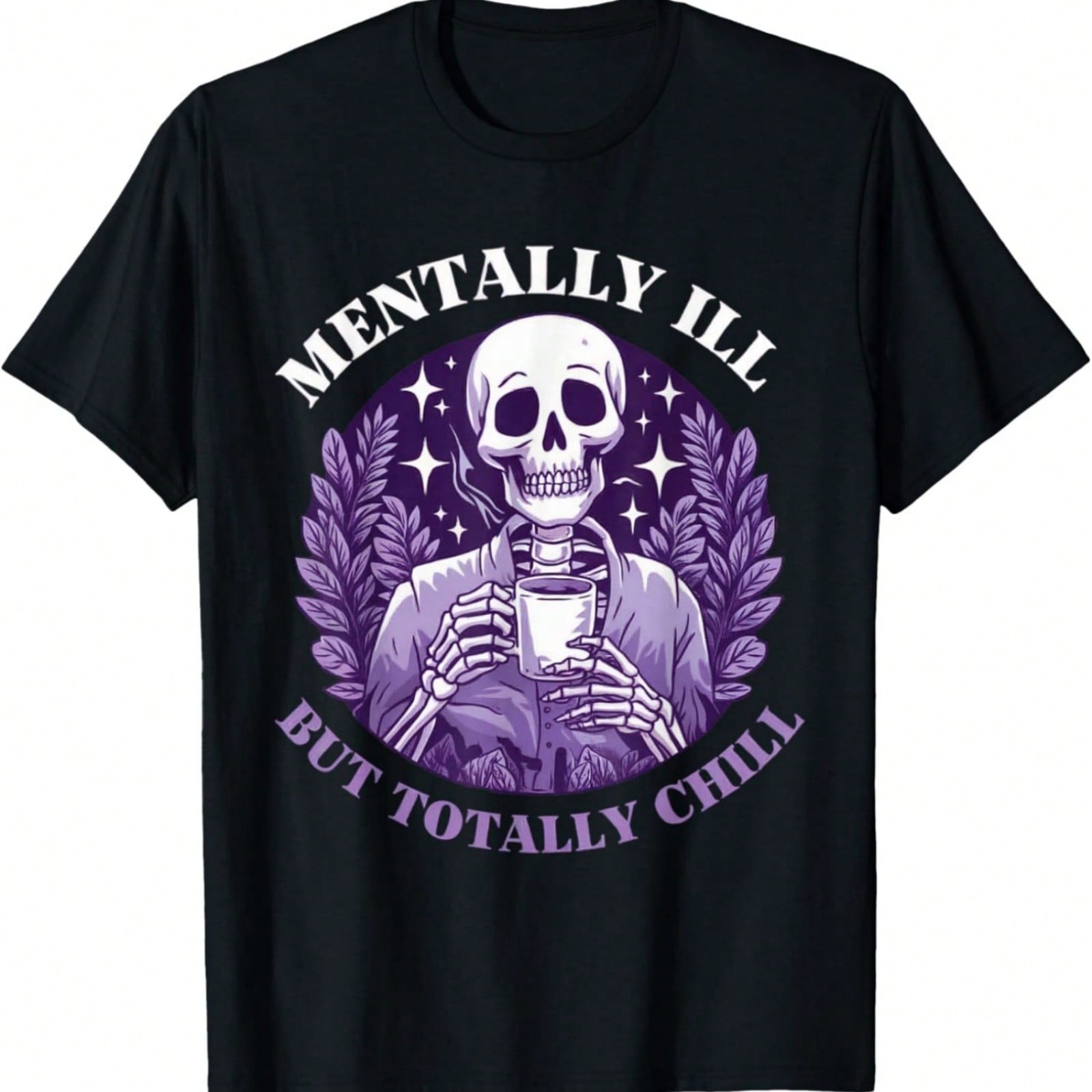 tally Ill But Totally Chill Coffee Lovers T-Shirt S разноцветный