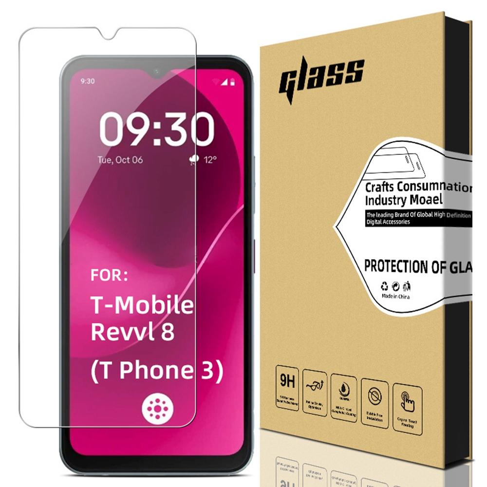 For T-Mobile REVVL 8/T Phone 3 Screen Protector 9H High Aluminium-Silicon Glass HD Clear Film