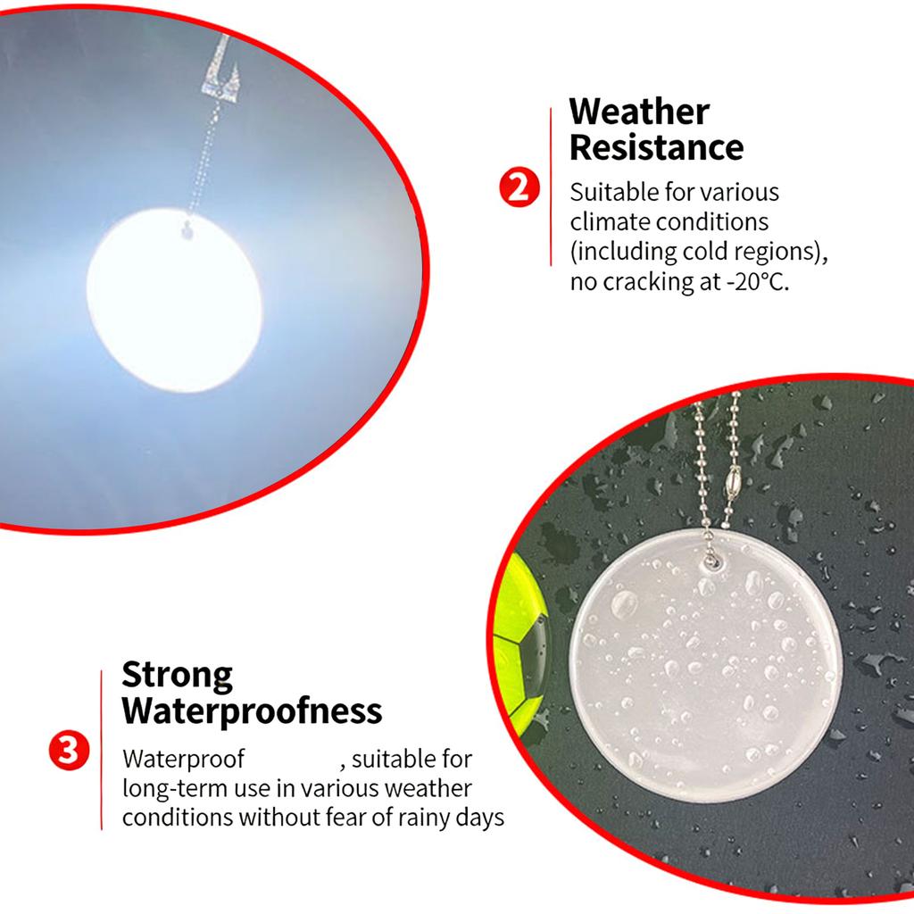 Ideal Gift Waterproof Reflective Star Keychain for Kids Birthday Christmas Stocking Stuffers Enhanced Visibility Star Sh