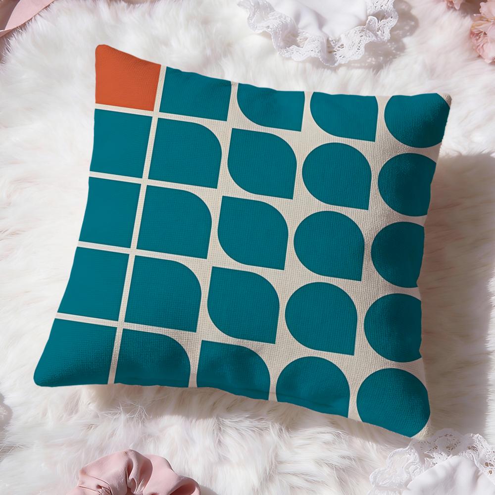 Abstract B-Bauhaus Geometry Cushion Cover Premium Comfort Reversible Pillow Cove -Two In One Design for Any Room & Car Interior