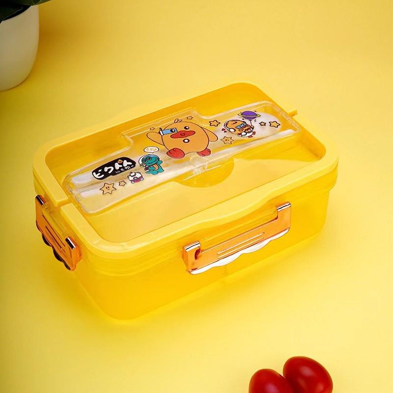 Wheat Straw Insulated Microwave-Safe Bento Lunch Box for Office & Students