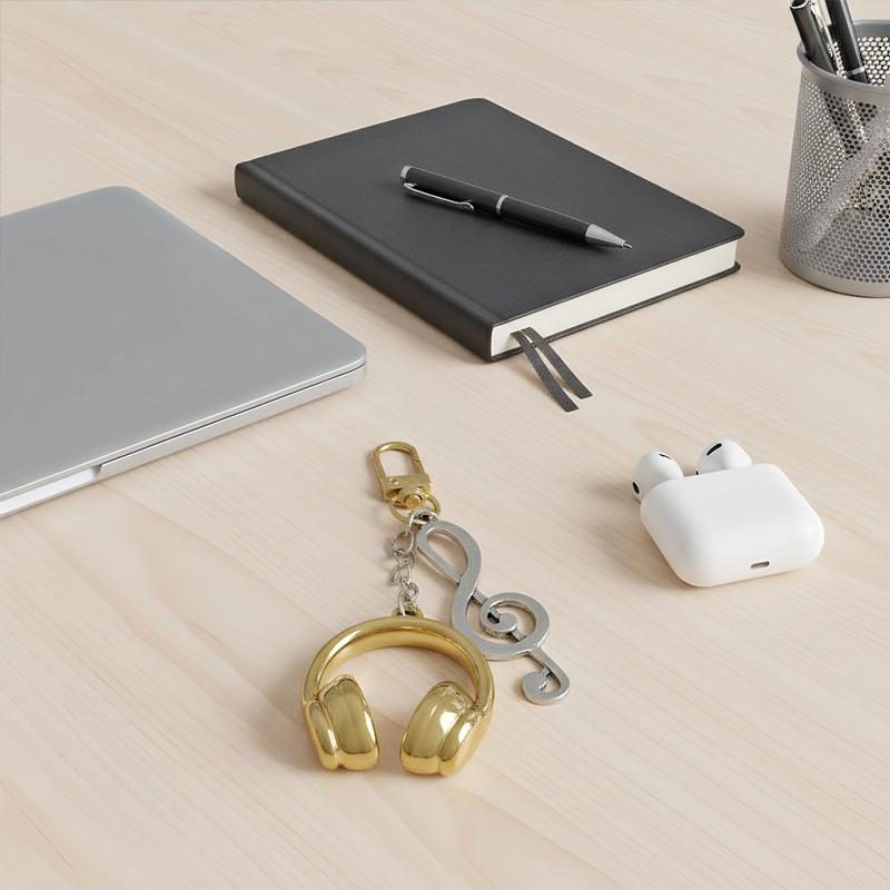 1PC Mobile Phone Pendants Y2K Keychains Airpods Pendant Pendants Minimalist Style Music Note Design Cool Multicolor