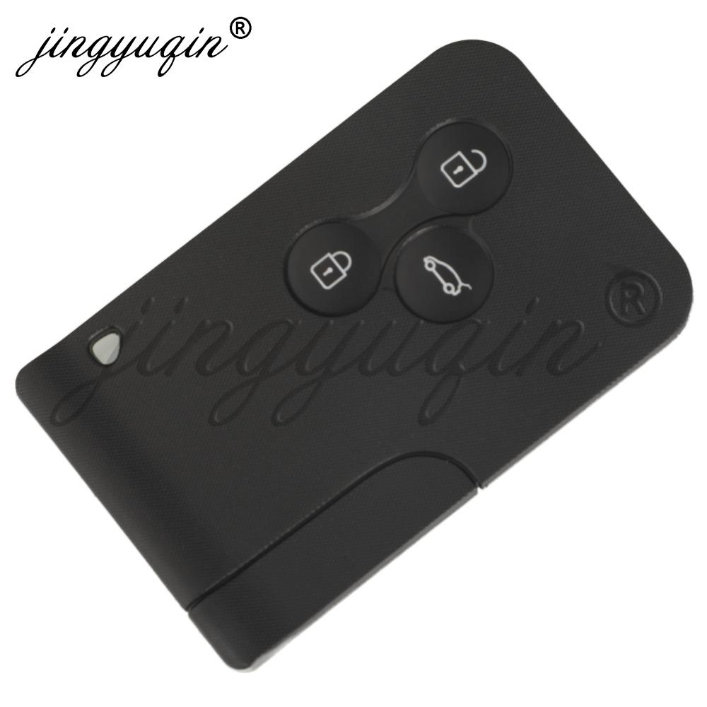 jingyuqin Remote Key 433Mhz ID46 PCF7947 Chip 3Button For Renault Megane 2 3 Scenic Clio 2003-2008 Upgrade Design Emergency Card