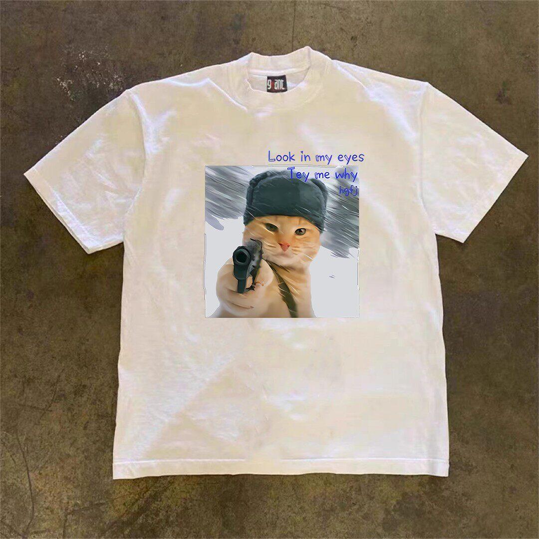 

2026 New Retro Pure Cotton ShortSleeved TShirt Mens and Womens HipHop Stylish MultiUse Top Trendy on Instagram 4XL