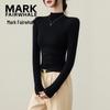 Women's Slim Fit Ribbed Mock Neck Long Sleeve Top