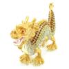 Dragon Figurine Feng Shui Yellow Dragon Good Luck Golden Dragon Rhinestone Dragon Figurine Five Claw Dragon Yellow Gold Wish Dragon Dragon Dragon Feng