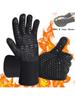 1472°F Heat Resistant Fireproof Oven Mitts Long Silicone Mittens BBQ Gloves Grilling Gloves for Kitchen Smoker Barbecue Camping