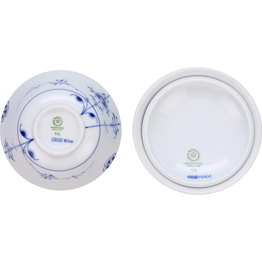 Imported Royal Copenhagen Blue Palmette Cup Saucer with Lid 210ml Pair Wedding Gift 1016956 [Regular Product] &