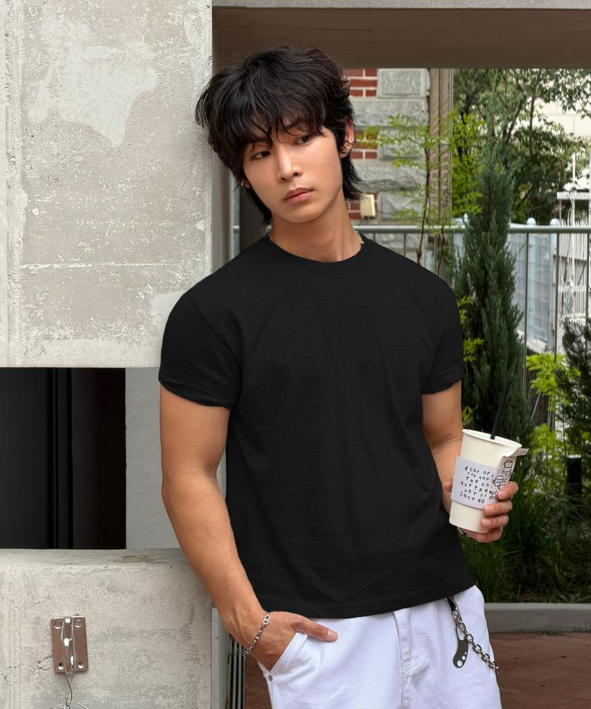 SIGNATURE Summer Muscle Fit Crop Short Sleeve T-Shirt [3 Colors]