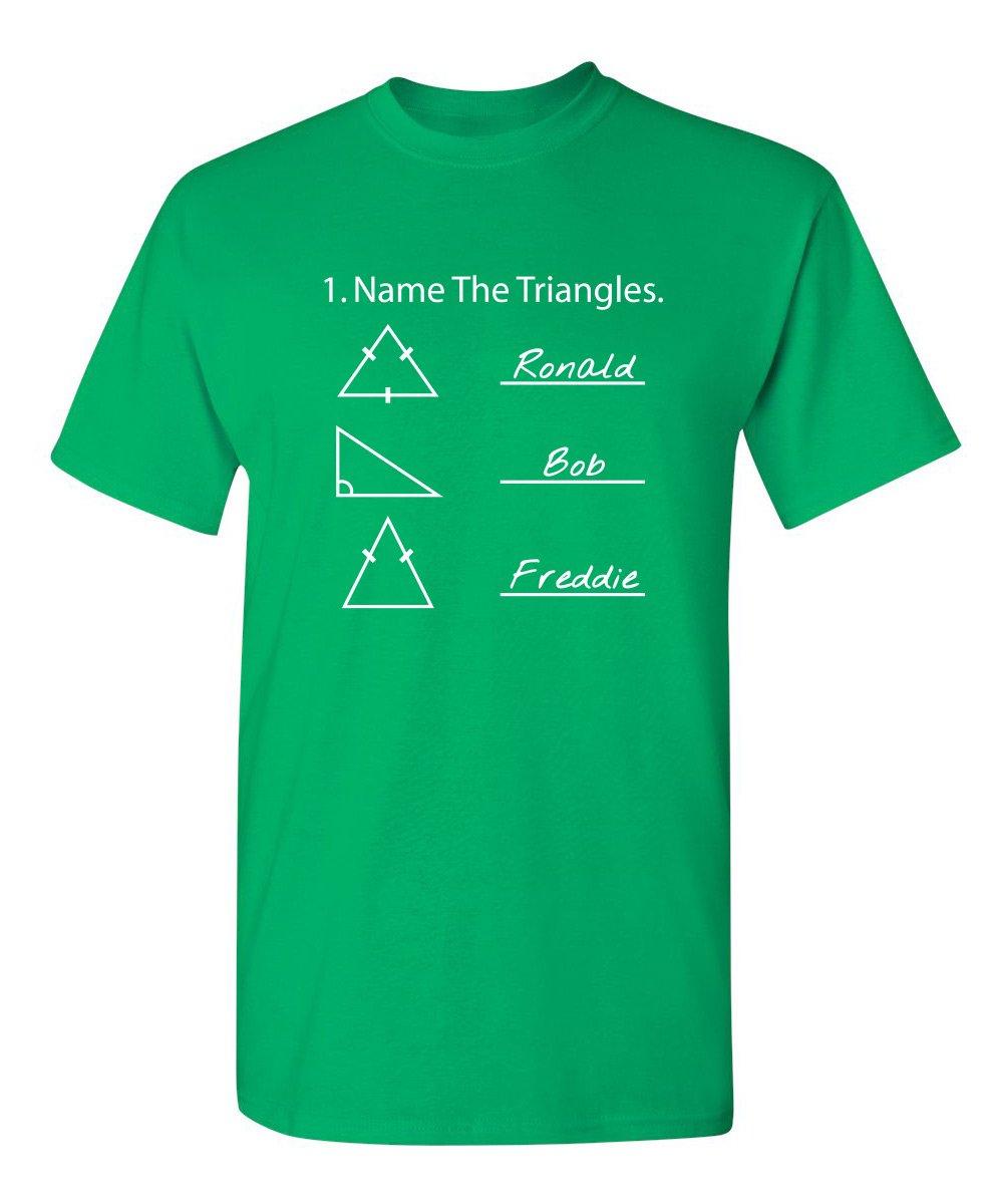 Name The Triangles Novelty Graphics TShirts for Men  Preshrunk Cotton Graphic Novelty Sarcastic Funny Mens TShirts S
