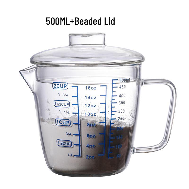 Messbecher aus Borosilikatglas mit Deckel