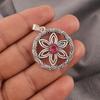 Pink Rubellite Gemstone Jewelry, 925 Solid Sterling Silver Pendant, Beautiful Silver Pendant, Handmade Healing Pendant For Women