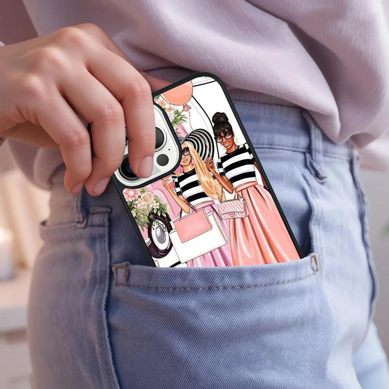 Harrods shopping girl Phone Case For iPhone 17 Air 15 16e 14 13 Pro Max Coque 12 11 Pro Max PLUS cover