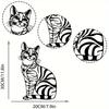 Metal Cat Sign Wall Decor Black Forest Cabin Hunting Ornament Wildlife Gift