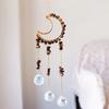 Crystals Suncatcher, Hanging Moon Sun Catcher with Glass Prisms for Windows, Healing Crystal Decor for Home, Gift for Christmas Birthday Valentine