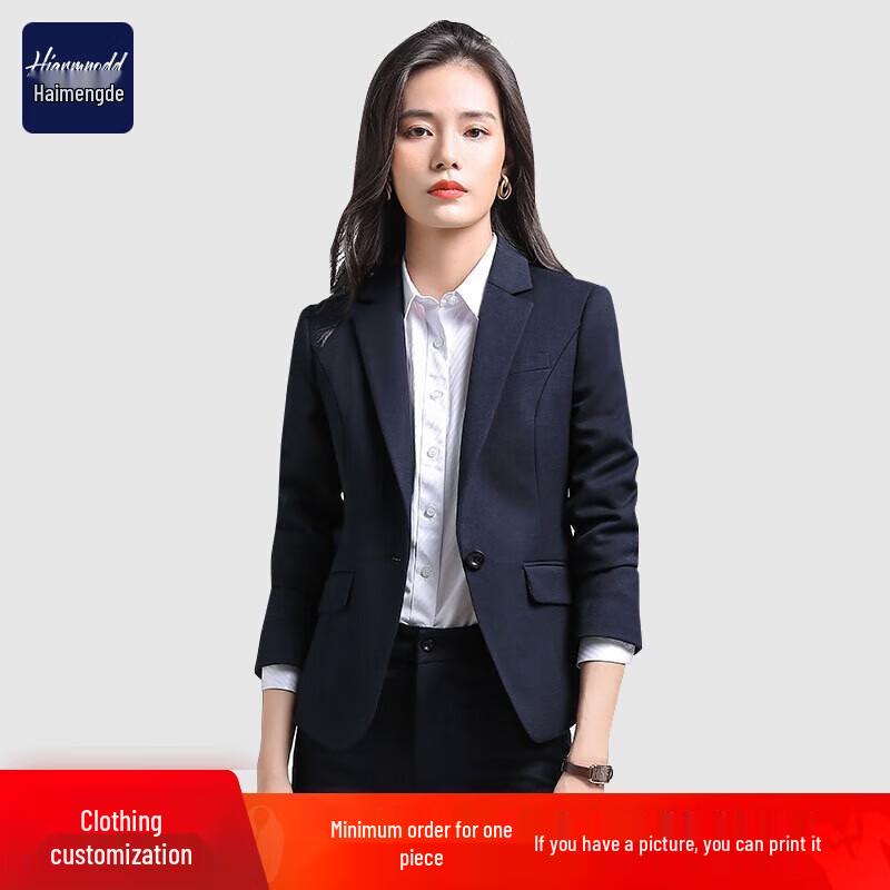 

Haimengde Women s Slim Fit Business Suit Set with Dark Check Pattern LYH-698 32