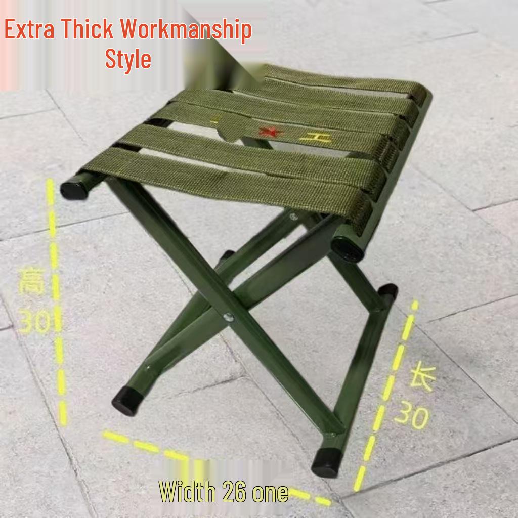 Durable Portable Folding Stool with Backrest – Ideal for Home, Outdoor, Fishing, and Travel