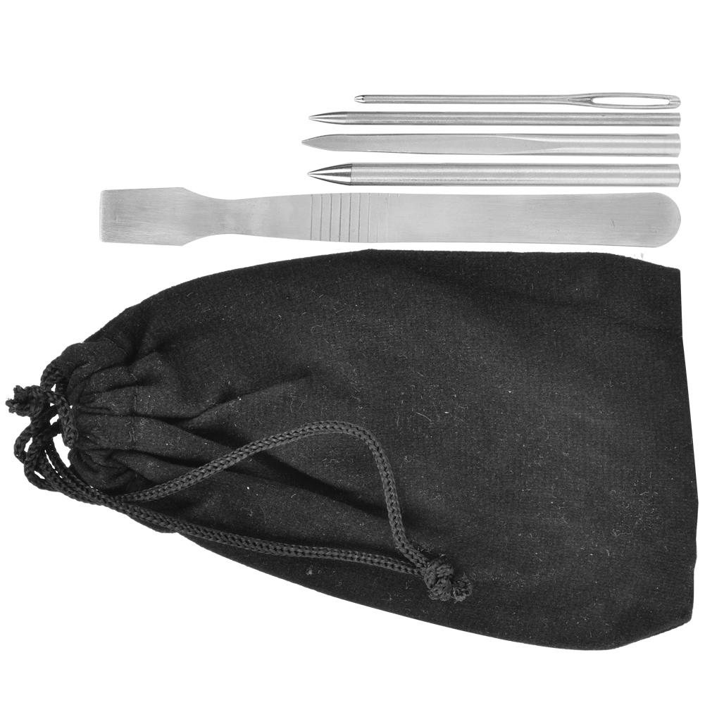 Set da 5 Pezzi Acciaio Inossidabile Paracord Tessitura Cucitura Allacciatura Aghi Set Lavorazione Braccialetti Strumento Fai da Te