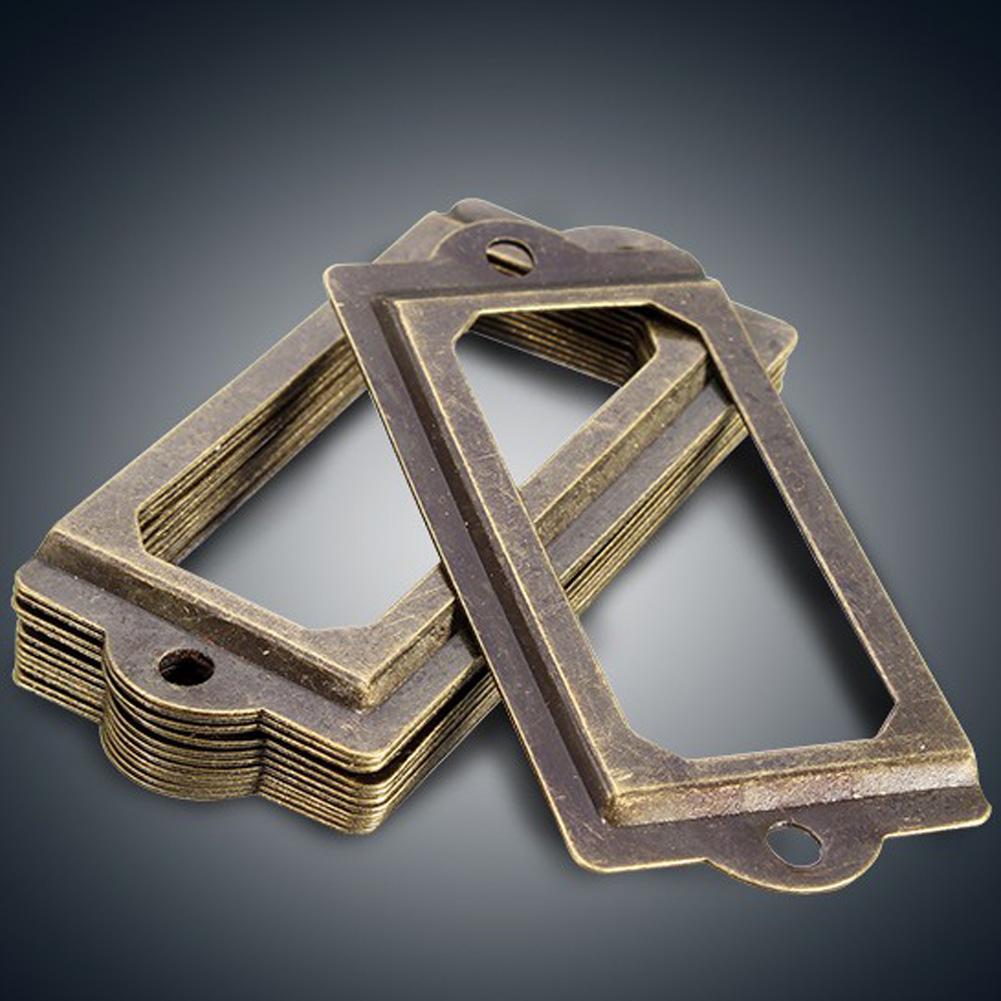 36-12X Metal Label Pull Frame Antique Brass Brass Label Holders Portable Multi-function Durable Convenient for Furniture Cabinet
