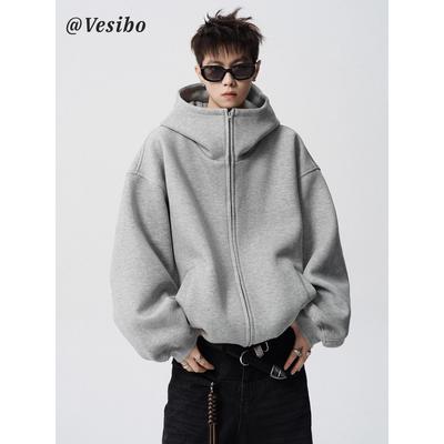 Vintage Rychlovratná Unisex Volná Mikina na zip