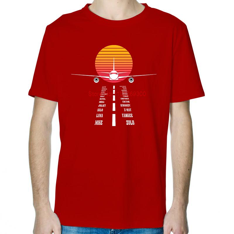 Pilot Alphabet Airplane Aviator Pilot Gift Graphic T Shirts Fashion Tees Tops Summer Cotton Short Sleeve TShirts Print T Shirt