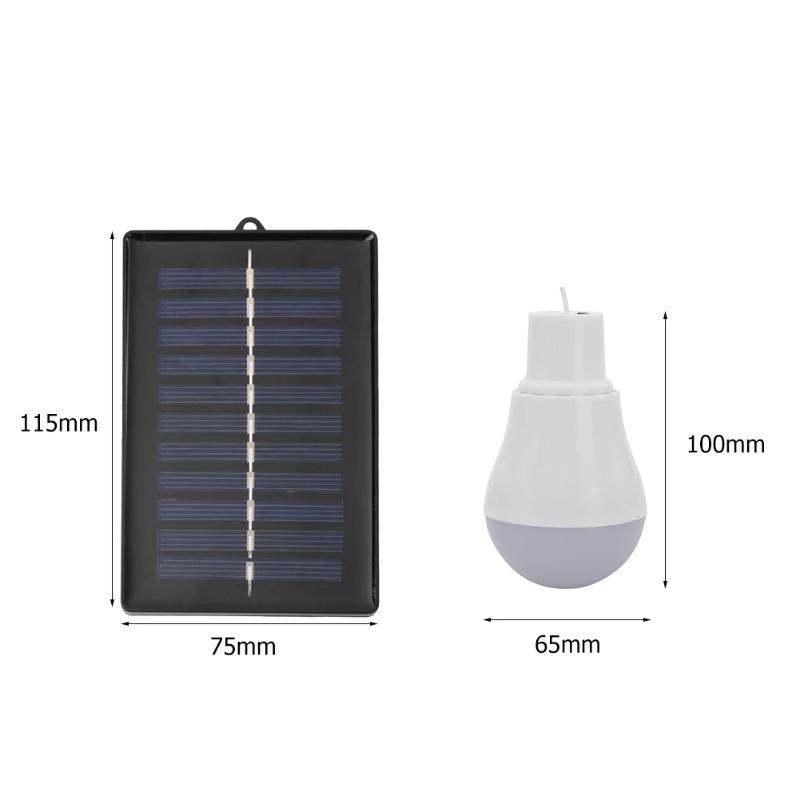 Solar Powered Lamp Portable Led Bulb Lights Rechargeable Camp Tent Night Fishing Emergency Solar Energy Panel Sunlight