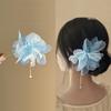Flower Pearl Fringed Hairpin Small Fresh and Fashionable Fairy Style Hairpin Temperament Versatile High-end Hair Accessories Woman