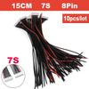 10pcs/lot 1S 2S 3S 4S 5S 6S 7S 8S Lipo Battery Balance Charger Cable IMAX B6 Connector Plug Wire 30 20 15 10cm Single Head Wire