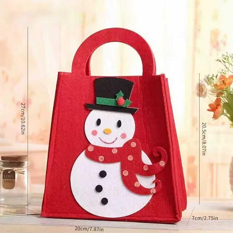 Christmas Decoration Gift Bag 3D Elderly Snowman Candy Children Candy Box Apple Storage