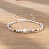 Bohemian colored rice bead bracelet women's ins wind niche faceted stone adjustable hand rope jewelry tide