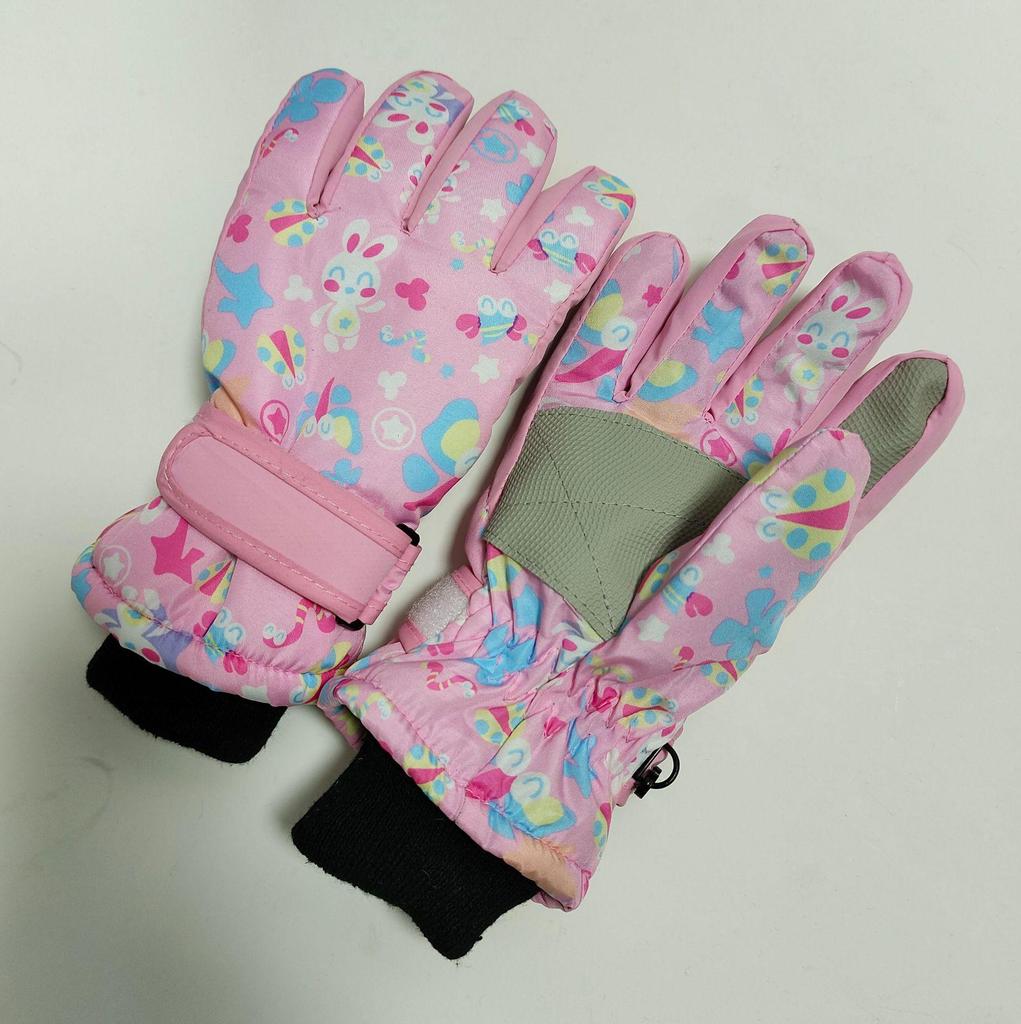 Children's Printed Electric Bike Gloves: Warm, Waterproof, Windproof Ski & Outdoor Cycling Gloves