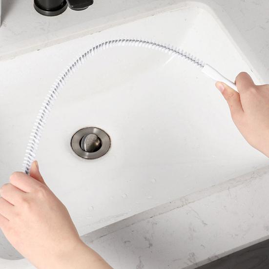 Pipe Brush Rustproof Cleaning Plastic Practical Good Grip Drain Household Supplies