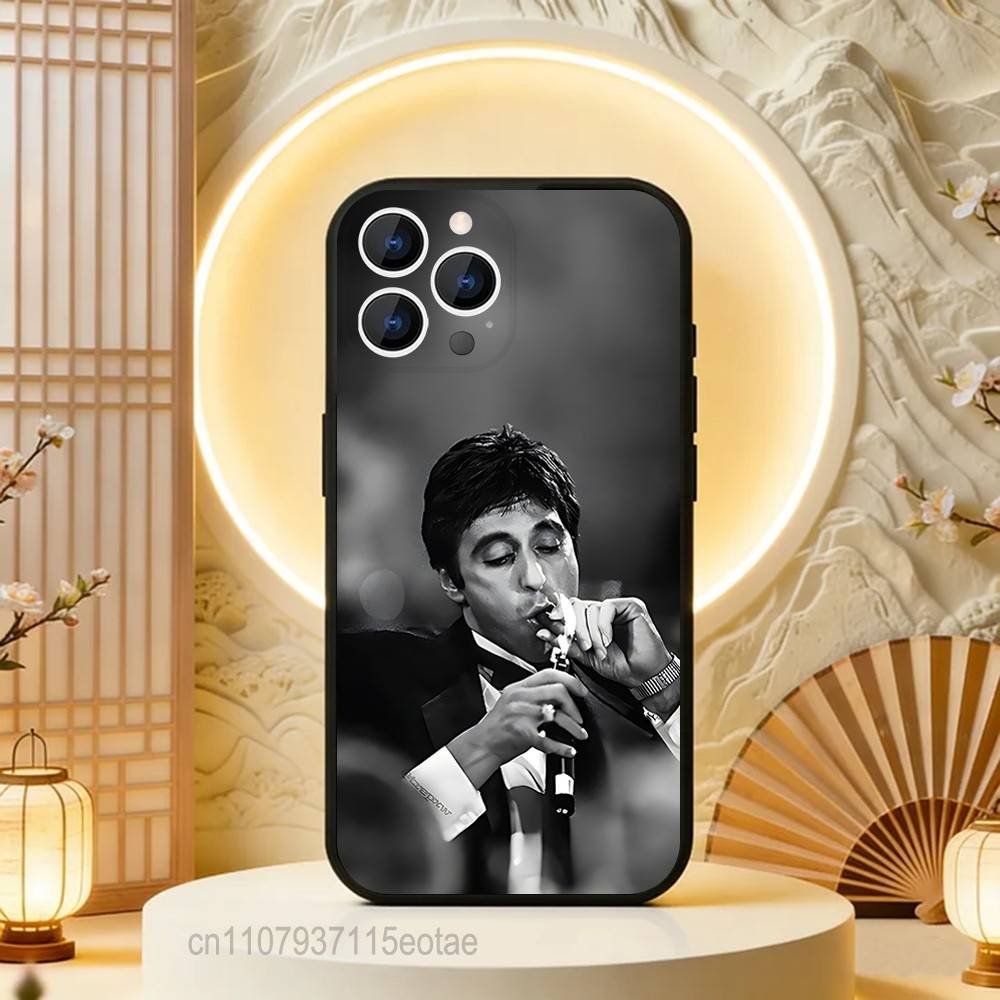 S-Scarfaces Tony M-Montana Phone Case For iPhone 17,16,15,14,13,12,11,Pro,Max,Plus,E,Air,Mini Protective Black Cover