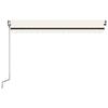 Automatic Awning with LED Lights & Wind Sensor 400 X 350 Cm Cream