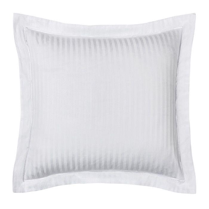 Kissenbezug "Prestige" 100% gekämmte Baumwollsatin mit feinen Streifen / 120 Fäden /cm² Reine Baumwolle - - Kissenbezug 65 x 65 cm v