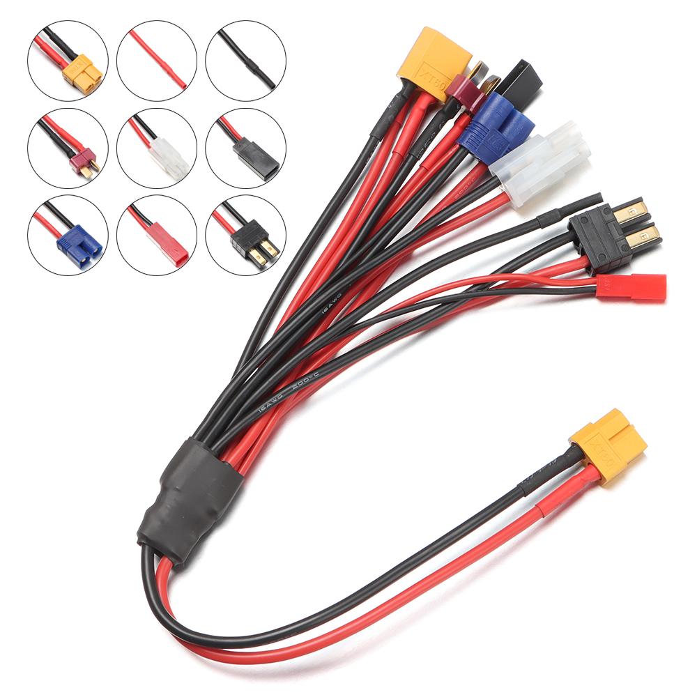 Replacement Line RC Lipo Battery Cable Multi Charging Plug Charging Adapter Charger Splitter